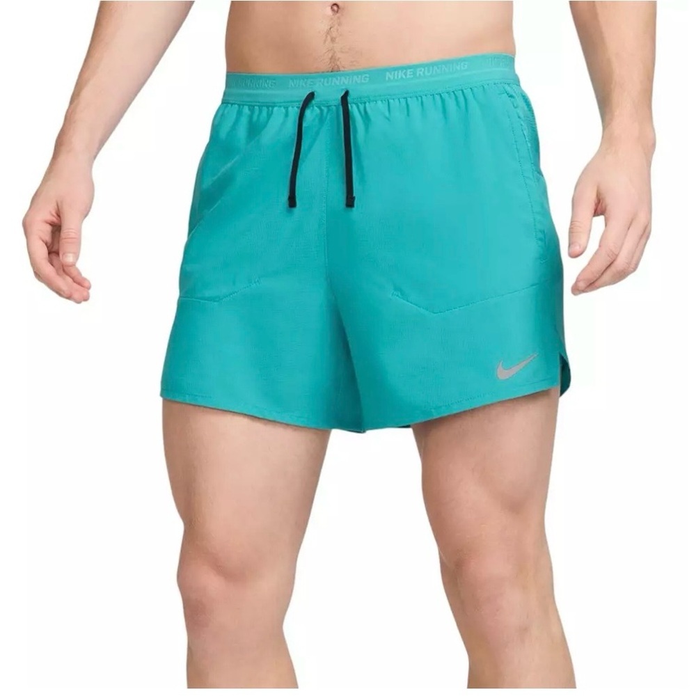 Nike Teal Aqua Running Shorts with Black Drawstring